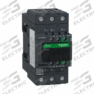 SCHNEIDER Magnetic Contactor: Non-Reversing, 3 Poles, 3NO Contacts, 65 A - Non-Reversing IEC Contactors