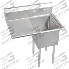ELKAY Kitchen Sink: 1 Bowls, 43 3/4 in Overall Ht, 36 1/2 in Overall Lg, 25 3/4 in Overall Wd (MPN E1C16X20-L-18X). Key specifications — Brand: ELKAY.