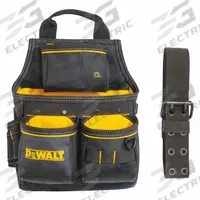 DEWALT Tool Pouch: For 2 1/2 in Belt Wd - Max, 13 Pockets, Black/Yellow (MPN DWST540201). Key specifications — Closure Type: Buckle; Attachment: Belt Slot; Color: Black/Yellow; Brand: DEWALT; For Tool Type: Tape Measures.