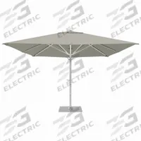 CALIFORNIA UMBRELLA Outdoor Umbrella: Slate gray, Aluminum/Steel, Hand Crank, 145 1/8 in Overall Ht (MPN SOLA338001-6030). Key specifications — Brand: CALIFORNIA UMBRELLA; Canopy Color: Slate gray; Includes Base: Yes; Includes Lights: No; Opening Mechanism: Hand Crank; Pole Material: Aluminum.