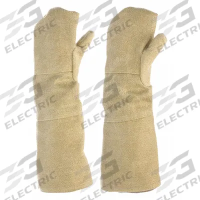 ZETEX PLUS Knit Gloves: Universal, Mitt Hand Protection, Rough, Vermiculite, Full - Knit Mitts