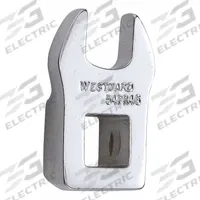 WESTWARD Crowfoot Socket Wrench: Alloy Steel, Chrome, 3/8 in Drive Size, 10 mm Head Size, Rounded (MPN 54PR46). Key specifications — attr309661: Alloy Steel; attr309662: Chrome; attr324934: WESTWARD.
