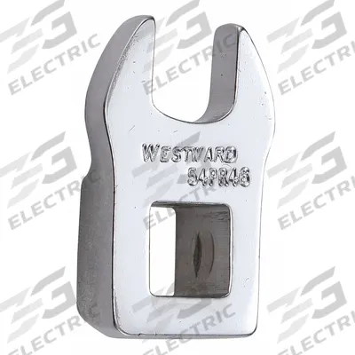 WESTWARD Crowfoot Socket Wrench: Alloy Steel, Chrome, 3/8 in Drive Size, 10 mm Head Size - Metric Open End Crowfoot Wrenches
