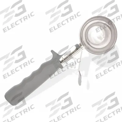 CRESTWARE Disher: 4 oz Capacity, 18-8 Stainless Steel/Plastic, NSF Certified - Dishers
