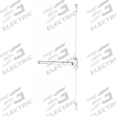 PRECISION Surface Vertical Rod: 48 in Max Door Wd, Stainless Steel (MPN 3R0FL2208LHRB630). Key specifications — attr1011860: Exit Device; attr1011837: PRECISION; attr1011847: Surface Vertical Rod; attr1011858: Not Included; attr1024139: Touchbar; attr1011835: Yes.