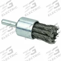 WEILER End Brush: Twisted Stainless Steel, 3/4 in Dia, 0.014 in Fill Dia, 1/4 in Shank (MPN 90194). Key specifications — Brand: WEILER.
