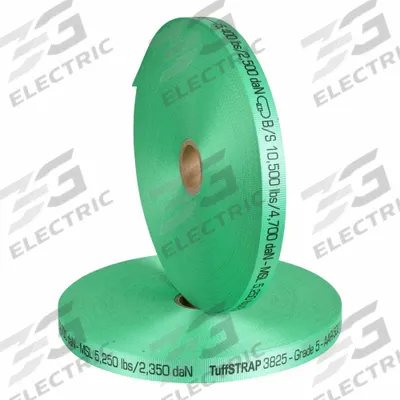 CARGO TUFF Grade 5 Woven Polyester strapping- 5 coils: 5,400 lb Break Strength, Green - Woven Poly Cord Strapping
