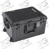 PELICAN Protective Case: 17 1/2 in x 23 1/2 in x 13 1/4 in Inside, Dividers, Black, Mobile, 15 lb Wt (MPN 1637AIRWD). Key specifications — Closure Type: Press and Pull Latches; Brand: PELICAN; Carry-On Size: No.