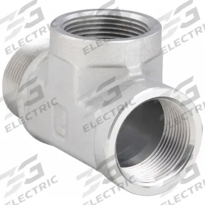 PARKER Metal Pipe Tee: 1/2 in x 1/2 in x 1/2 in, 3,000 psi, Steel - Threaded High-Pressure Pipe Fittings