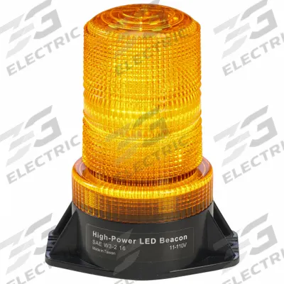 FEDERAL SIGNAL Beacon Light: Flashing Beacon, Amber, 5 3/16 in Overall Ht, LED - Vehicle Flashing Beacons