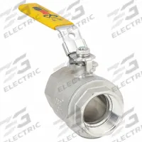 APPROVED VENDOR Manual Two-Way Ball Valve: 1 1/2 in, 316 Stainless Steel, Straight Valve Body, PTFE (MPN 06Q201N04112). Key specifications — Brand: APPROVED VENDOR; Handle: Locking Lever.
