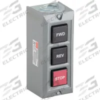 DAYTON Control Station: (3) Push Buttons, 0 Pilot Lights, 2NO/3NC, Forward/Reverse/Stop (MPN 20C796). Key specifications — attr1022946: Forward/Reverse/Stop; attr1022956: Red; attr211290: DAYTON; attr1042017: Indoor Use Only; attr1089900: (3) Push Buttons.