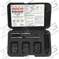 HELI-COIL Thread Repair Kit: Tanged Tang Style, Free-Running, #5-40 Thread Size, Stainless Steel (MPN 5401-05). Key specifications — Material Grade/Class: 18-8; Thread Direction: Right Hand; Insert Types Included: Helical Inserts; STI Tap Size: #5-40; Compatible Material: Metal; System of Measurement: Inch; Brand: HELI-COIL; Thread Type: Coarse.