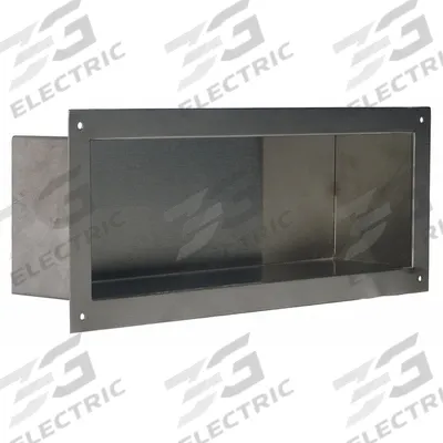 ODD BALL INDUSTRIES Recessed Shelf: Stainless Steel, Satin, 100 lb Wt Capacity, Exposed Mounting - Institutional Bathroom Shelves