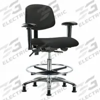 Ergonomic Chair: Vinyl, Arms Included, Ht Range 21 1/2 in to 29 in, 18 1/2 in Seat Wd, 17 in Seat Dp (MPN BR-VMBCH-CR-T1-A1-CF-RG-8540). Key specifications — Foot Support: Yes; Back Tilt Backward: 13.5°; Back Tilt Forward: 10.5°; Base Material: Aluminum; Brand: APPROVED VENDOR; Product Type: Ergonomic Chair; ESD-Safe: Not ESD Safe; Seat Tilt Backward: 3°.