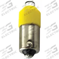 EATON Compact LED Bulb: LED, Miniature Bayonet (BA9s), (T) Tubular, T3-1/4, 120V AC/DC, 0.72 W Watt (MPN E22LED120YN). Key specifications — Light Color: Yellow; Voltage: 120V AC/DC; Brand: EATON; Bulb Shape: T3-1/4.