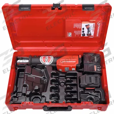 ROTHENBERGER Press Tool: 18V Li-Ion, Std, Inline - Rothenberger Press Fitting Tools