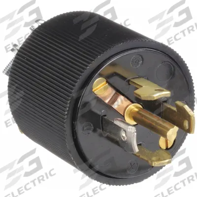 HUBBELL Locking Plug: Non-NEMA, Black, 120/208V AC, 20 A, 4 Pole - General Purpose Plugs