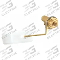BOBBY Float Valve Assembly: For Water Media, Angle Valve Body, Rectangular, Bulkhead, Brass/Plastic (MPN RM153). Key specifications — Body Material: Plastic; Mounting: Bulkhead; Arm Adjustability: Adjustable; Connection Gender - Side 1: Male; Connection Gender - Side 2: Female; Brand: BOBBY; Connection Type - Side 1: NPT; Connection Type - Side 2: NPT.