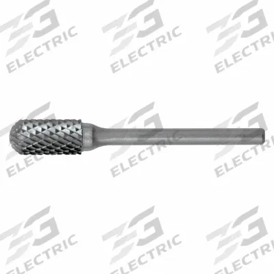 CLE-LINE Carbide Bur: Ball-Nosed Cylinder, SC-41, Double Cut, 1/8" x 7/16" Head - Double-Cut Ball-Nosed Cylinder Burs