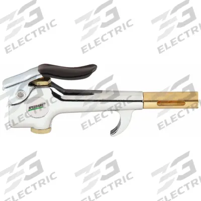SPEEDAIRE Air Gun: Thumb-Lever Grip, Chrome-Plated Zinc, 1/4 in Female NPT, 1 Nozzle(s) - Thumb-Lever Air Guns