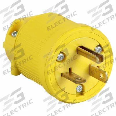 APPROVED VENDOR Straight Blade Plug: 5-20P, 125V AC, 20 A, 2 Pole, 3 Blade, Yellow (MPN P520DF) - General Purpose Plugs