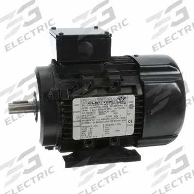 LEESON Metric Motor: 1 1/2 hp, Rigid Base Mount, Totally Enclosed Fan Cooled, 575V AC - Rigid Base 3-Phase IEC Metric General Purpose AC Motors