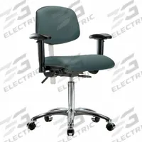 Cleanroom Task Chair: Vinyl, Arms Included, Ht Range 21 1/2 in to 29 in, 18 1/2 in Seat Wd, Adj (MPN BR-NCR-VMBCH-CR-T0-A1-NF-CC-8546). Key specifications — Foot Support: No; Back Tilt Backward: 13.5°; Back Tilt Forward: 10.5°; Base Material: Aluminum; Brand: APPROVED VENDOR; Product Type: Cleanroom Task Chair; Cleanroom Class: ISO 5; ESD-Safe: Not ESD Safe.