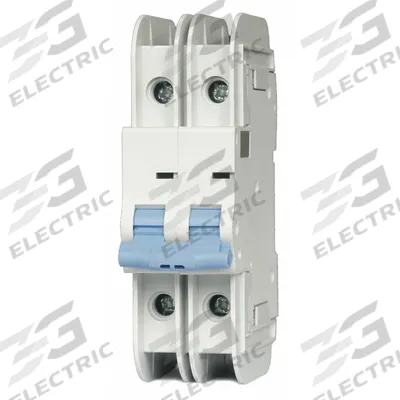 Dayton Miniature Circuit Breaker: 1 A Amps, 96V DC, 10kA at 480V AC, Lug, NDB2T-63 C1/2 L - C-Curve, 2-Pole UL489 DIN Rail-Mount Miniature Circuit Breakers