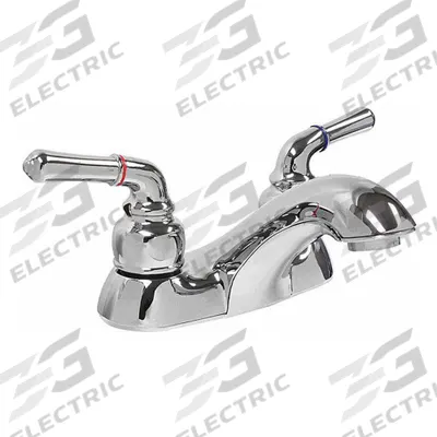 DOMINION FAUCETS Mid Arc Bathroom Faucet: Silver, Cast Brass, Chrome Finish, 1.2 gpm Flow Rate - Centerset Handle Bathroom Faucets
