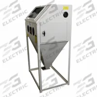ALC Abrasive Blast Cabinet: Siphon Feed, 36 in W x 24 in D Work Area, 15 cfm (MPN 40403L). Key specifications — attr952399: ALC; attr978098: Foot Pedal; attr978092: Top Door; attr978085: 15 cfm @ 80 psi.