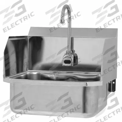 SANI-LAV Hand Sink: 1 Stations, 7 in Bowl Dp, 17 in Bowl Lg, 14 in Bowl Wd, Faucet Included - One-Station Wall-Mounted Hand Sinks with Faucets
