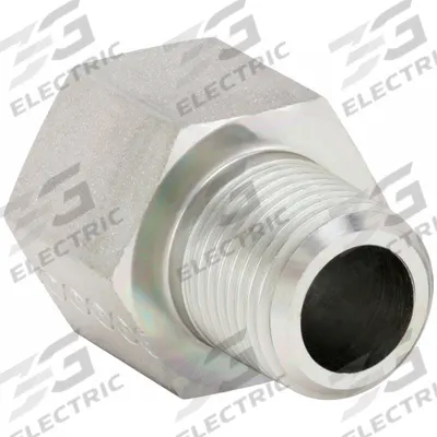 PARKER Metal Pipe Straight: Straight, Steel, 3/4 in x 27 mm - Hydraulic Threaded Extreme-Pressure Pipe Fittings