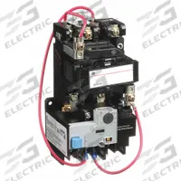 GE NEMA Magnetic Motor Starter: Non-Reversing, 3 Poles, NEMA Size 1, 27 A, 480V AC Coil (MPN CR306C00400XAAAAG). Key specifications — Brand: GE; Auxiliary Contact Form: 1NO; Coil Voltage: 480V AC; Phase: Three; Auxiliary Contacts Included: 1NO; Signaling Features: Pilot Light; Thermal Units Required: None (Not Applicable to Electronic Overloads).