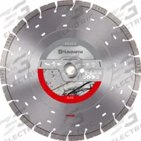 HUSQVARNA Diamond Saw Blade: Block/Concrete/Pavers/Reinforced Concrete, 14 in Blade Dia., 5 PK (MPN 586270802). Key specifications — attr1097734: Wet/Dry; attr1097738: Power Cutter; attr1097751: HUSQVARNA.