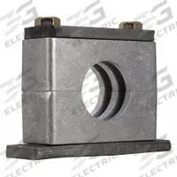 ZSI Vibration-Dampening Beta Clamp: Ribbed Bore, Steel Clamp, Aluminum Cushion, For 1 Lines (MPN H6030S-AL)