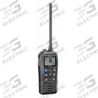 ICOM Handheld Two Way Radios: VHF, Analog, 6 W, 73 Channels, Numeric, IP57, Black, M37, 12 hr (MPN M37 31 USA). Key specifications — Radio Application: Marine; Product Type: Handheld Two Way Radios; Features: Dualwatch/Tri-Watch Functions; Bluetooth: No; IP Rating: IP57; Manufacturer Part Number: M37 31 USA; Brand: ICOM; Standards: MIL-STD-810 C, D, E, F, G.