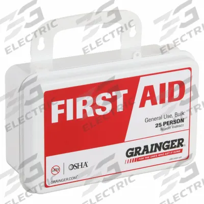 FIRST AID ONLY First Aid Kit and Housing: Industrial, 25 People Served, 106 Components - General Purpose First Aid Kits