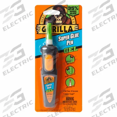 GORILLA Instant Adhesive: Super Glue Gel, Gen Purpose, 0.19 fl oz, Tube, Clear - General Purpose Instant Adhesives