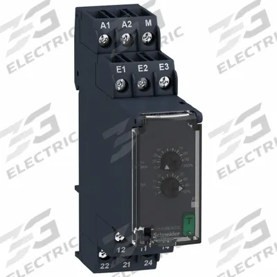 SCHNEIDER Voltage Sensing Relay: DIN-Rail Mounted, 12 Pins/Terminals, 8 A, 24 to 240V AC/DC - DIN-Rail Mounted Relays