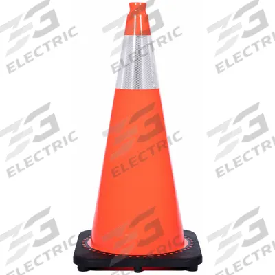 APPROVED VENDOR Traffic Cone with Bands: MUTCD/NCHRP-350, 28 in Cone Ht, Orange, High-Intensity Prismatic - Traffic Cones for Roadway Use