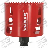 DIABLO Hole Saw: 3 3/8 in Saw Dia., 4 Teeth per Inch, 2 3/8 in Max. Cutting Dp, Bi-Metal (MPN DHS3375). Key specifications — attr1098070: 4; attr1098087: DIABLO; attr1098073: Snap-Lock Plus™.