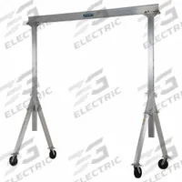 APPROVED VENDOR Adjustable Gantry Crane: Fixed Span, Adj Ht, 4,000 lb Load Capacity, Aluminum (MPN AHA-4-10-10). Key specifications — Rotating Legs: No; Brand: APPROVED VENDOR; Height Adjustability: Adjustable Height; Mobility Under Load: Stationary.