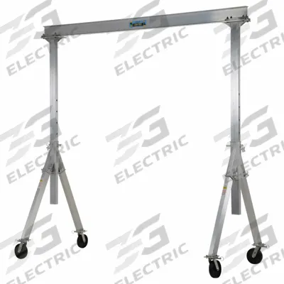 APPROVED VENDOR Adjustable Gantry Crane: Fixed Span, Adj Ht, 4,000 lb Load Capacity - Fixed-Span Gantry Cranes
