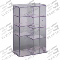 Lab Bulk Bin: 5 3/4 in Overall Wd, 15 1/2 in Overall Ht, 10 1/4 in Overall Lg, PETG, Clear, Benchtop (MPN 4VTORGDBL-PIPTRBRK-BRK). Key specifications — Material: PETG; Mounting Location: Benchtop; Color: Clear; Product Type: Vertical Organizer; Total Holding Capacity: (8) Pockets for Pipette Tip Boxes or Lab Supplies; Brand: POLTEX.