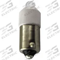 EATON Compact LED Bulb: LED, Miniature Bayonet (BA9s), (T) Tubular, T3-1/4, 24V AC/DC, 0.4 W Watt (MPN E22LED024WN). Key specifications — Light Color: White; Voltage: 24V AC/DC; Brand: EATON; Bulb Shape: T3-1/4.