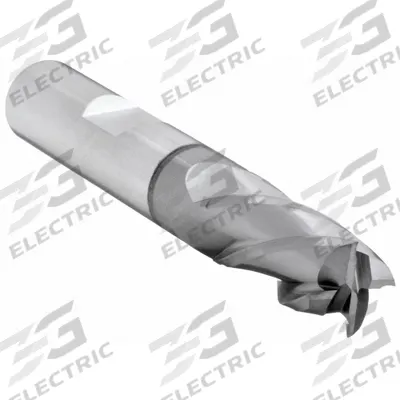 CLEVELAND Square End Mill: High Speed Steel, TiCN Coated, 4 Flute, 1/4" Mill Dia - Left-Helix High-Speed Steel Square End Mills