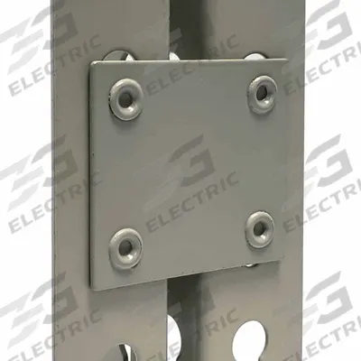 LYON Tie Plate: 1/8 in x 2 7/8 in x 2 5/8 in, Gray - Connector Plates for Boltless Shelving