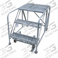 COTTERMAN Mobile Work Platform: 2.5 ft Platform Ht - Max, 24 in x 24 in, Steel, 800 lb Load Capacity (MPN 3WP2424A3B4B8AC1P6). Key specifications — Folding: Not Foldable; Mobility: Rolling; Components Included: Rubber Foot Pads; Use Location: Indoor; Brand: COTTERMAN; Color: Gray; Height Adjustability: Fixed Height; Includes Handrails: Handrails Not Included.