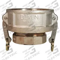 Cam and Groove Coupling: 4 in Coupling Size, 3 in -8 Thread Size, 4 1/2 in Overall Lg, FNPT, Nitrile (MPN 4030-D-SS). Key specifications — Thread Size: 3 in -8; Gasket Material: Nitrile; Fitting Type: FNPT; Includes Locking Arm: No; Body Material: 316 Stainless Steel; Brand: DIXON VALVE & COUPLING.